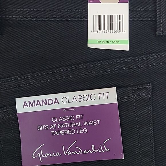 Gloria Vanderbilt Ananda Classic Fit Stretchy Black Jeans. Size 8 Petite. - Picture 6 of 8